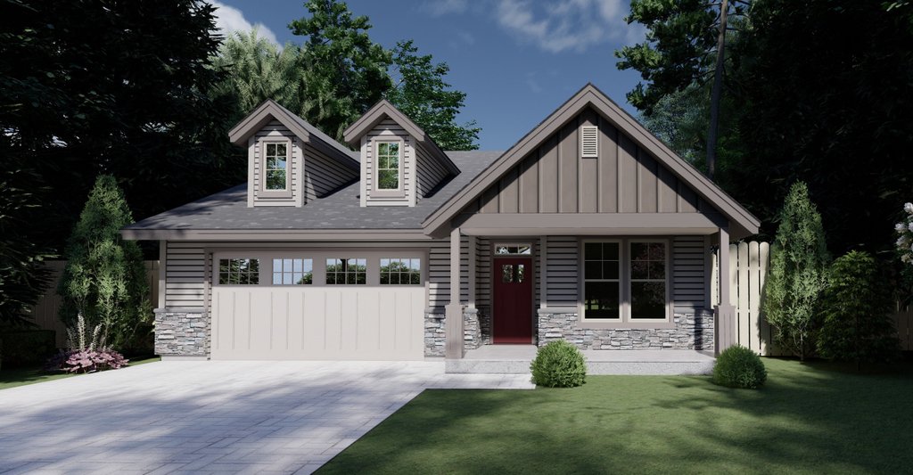 Craftsman Style House Plan - 4 Beds 2 Baths 1756 Sq/Ft Plan #53-635 ...