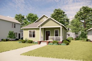 Home Plan - Exterior - Front Elevation for Bungalow House Plan #936-40 - 3 bed, 2 bath