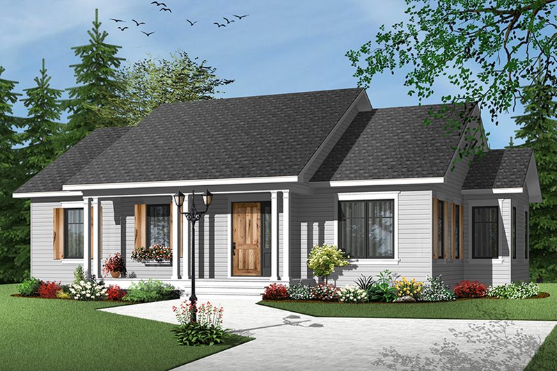 Home Plan - Exterior - Front Elevation 5 for Country House Plan #23-2569 - 3 bed, 1 bath