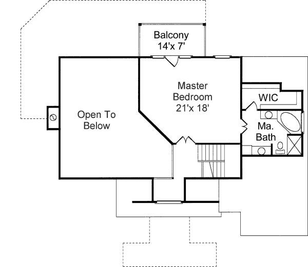 House Plan Design - Beach Floor Plan - Upper Floor Plan #37-174
