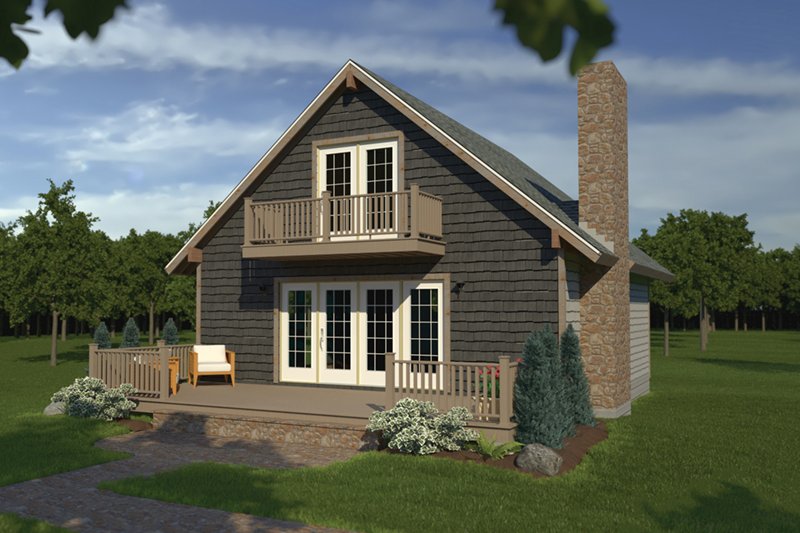 House Blueprint - Cottage Exterior - Front Elevation Plan #57-476