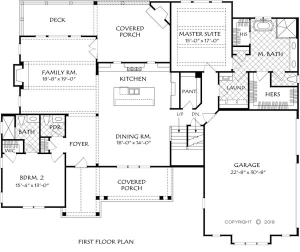 Dream House Plan - Farmhouse Floor Plan - Main Floor Plan #927-999
