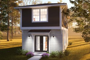 Home Plan - Exterior - Front Elevation for Modern House Plan #513-2488 - 2 bed, 2.5 bath