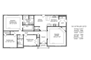 European Style House Plan - 3 Beds 2 Baths 1617 Sq/Ft Plan #69-184 