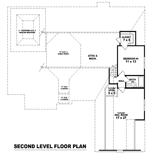 European Floor Plan - Upper Floor Plan #81-1570