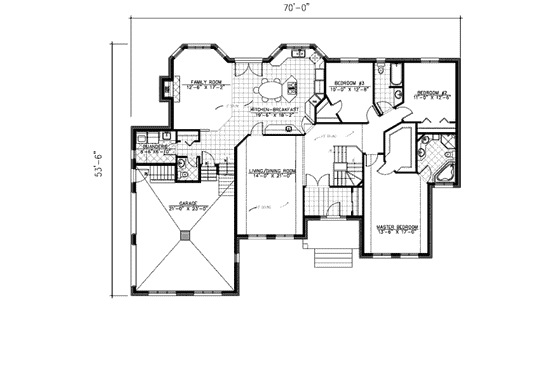 Floor Plan - Main Floor for European House Plan #138-234 - 3 bed, 2.5 bath