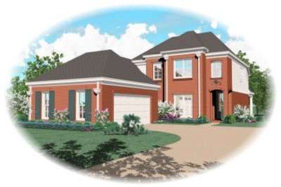 Exterior - Front Elevation for European House Plan #81-786 - 3 bed, 2.5 bath