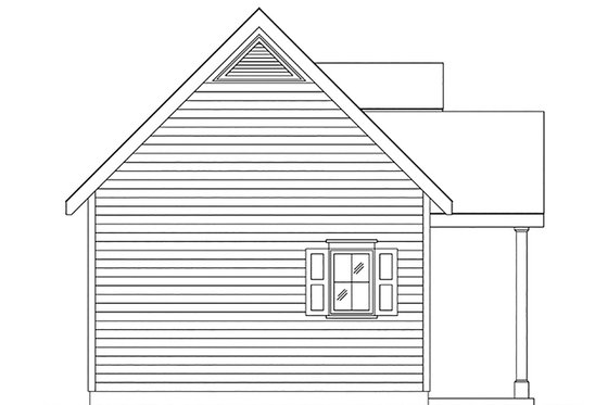 Exterior - Other Elevation 1 for Cottage House Plan #22-593, 1 bath