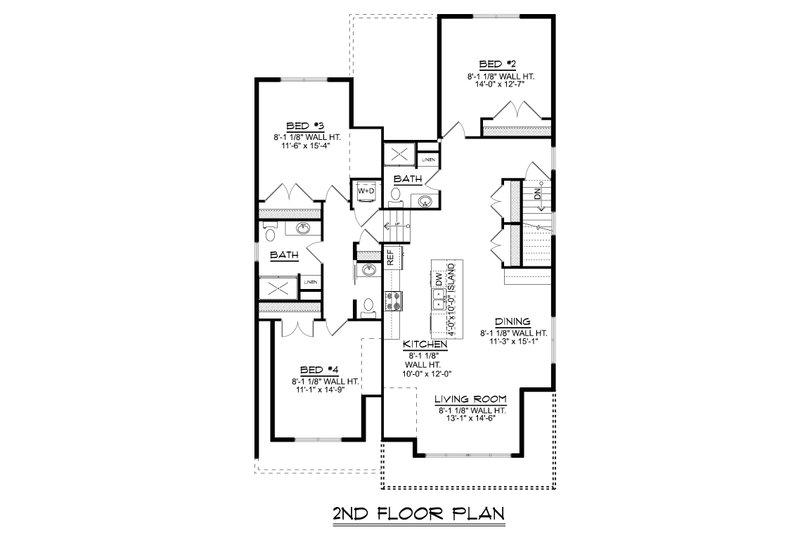 House Design - Floor Plan - Upper Floor for Craftsman House Plan #1064-340 - 4 bed, 3.5 bath