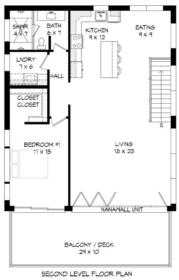 Home Plan - Contemporary Floor Plan - Upper Floor Plan #932-300