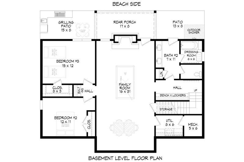 House Blueprint - Floor Plan - Main Floor for Country House Plan #932-1114 - 3 bed, 2.5 bath
