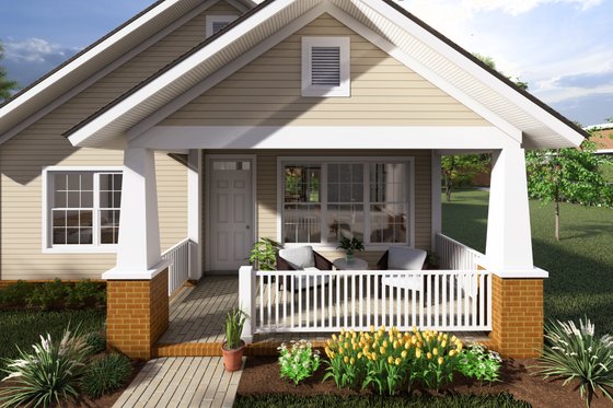 Exterior - Other Elevation 3 for Cottage House Plan #513-2084 - 2 bed, 2 bath