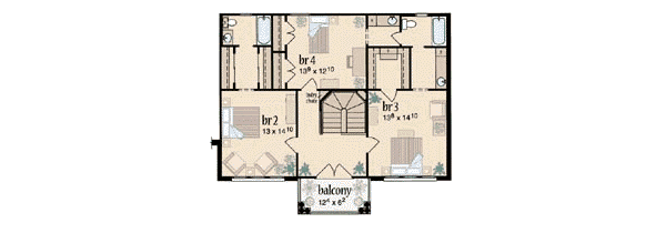 Home Plan - Floor Plan - Upper Floor Plan #36-233