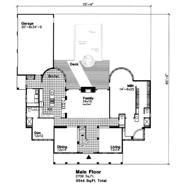 Traditional Floor Plan - Main Floor Plan #50-185