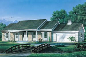 Ranch Exterior - Front Elevation Plan #57-466