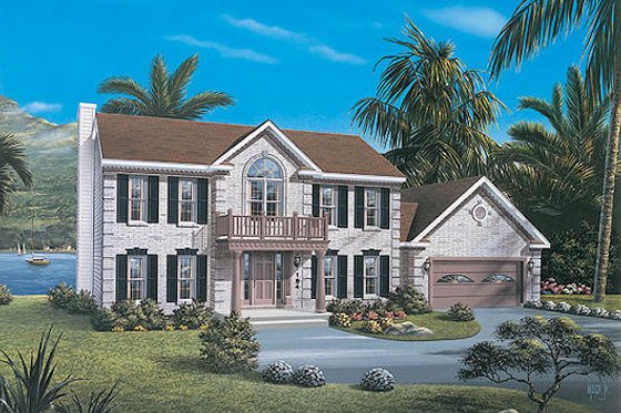 Exterior - Other Elevation for Classical House Plan #57-106 - 3 bed, 2.5 bath