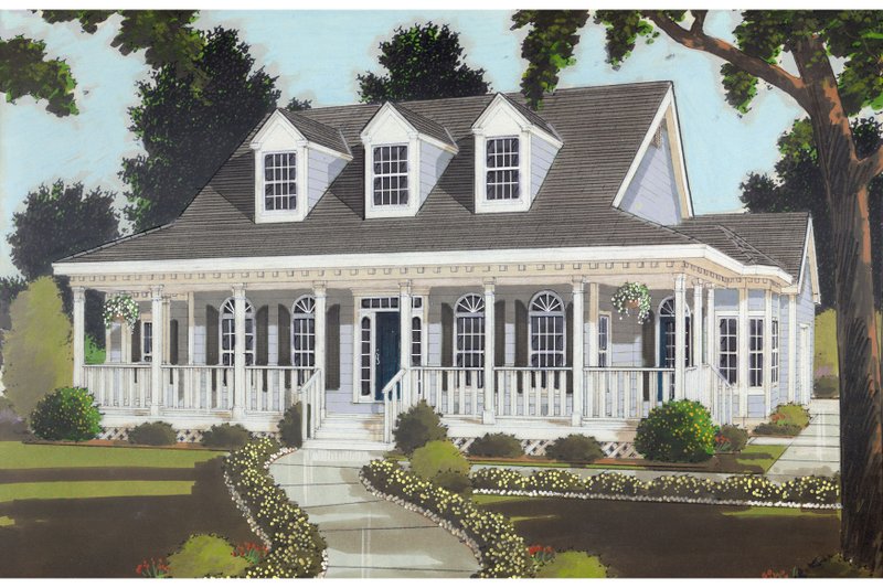 Dream House Plan - Country Exterior - Front Elevation Plan #3-214