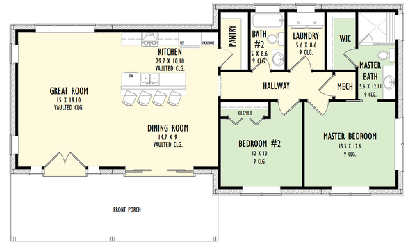 Barndominium Floor Plan - Main Floor Plan #1092-46