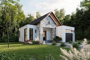 Cottage Exterior - Front Elevation Plan #23-2766