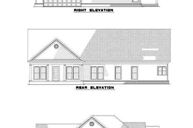 Home Plan - Exterior - Rear Elevation for Country House Plan #17-534 - 3 bed, 2 bath