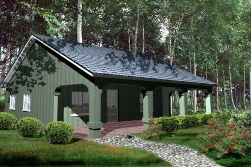 Home Plan - Cabin Exterior - Front Elevation Plan #1-127