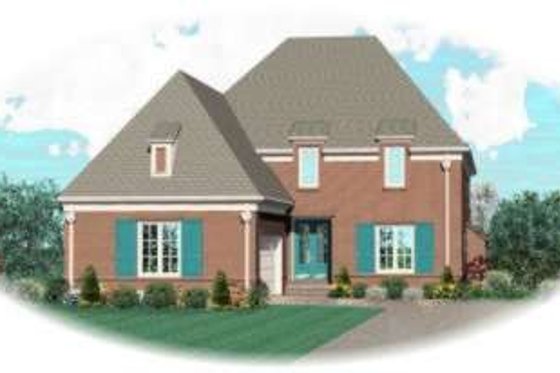 Exterior - Front Elevation for European House Plan #81-1233 - 4 bed, 3 bath