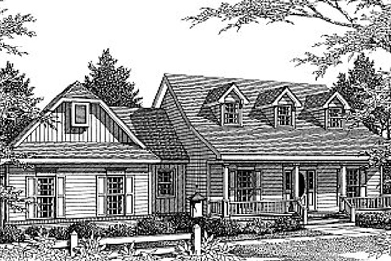 Dream House Plan - Country Exterior - Front Elevation Plan #14-214