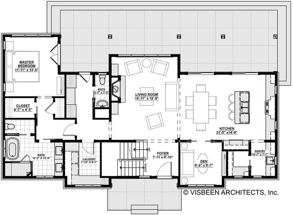 House Plan Design - Cottage Floor Plan - Main Floor Plan #928-302