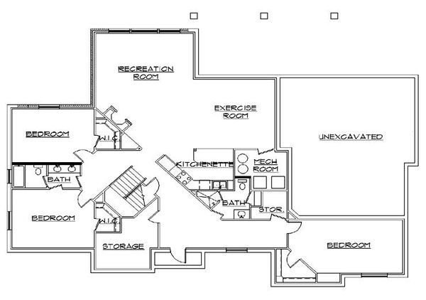 Home Plan - European Floor Plan - Lower Floor Plan #5-363
