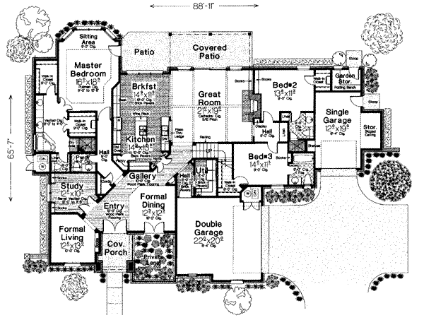 Architectural House Design - European Floor Plan - Main Floor Plan #310-277