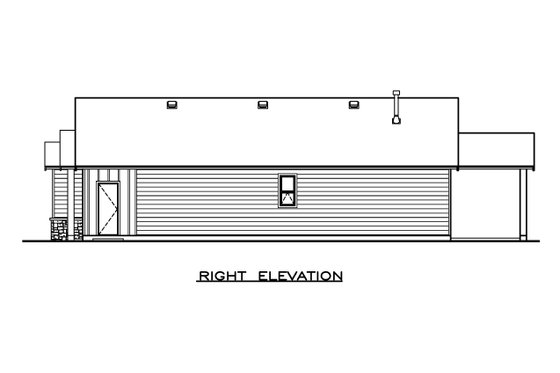 Exterior - Other Elevation 1 for Farmhouse House Plan #1100-111 - 3 bed, 2 bath