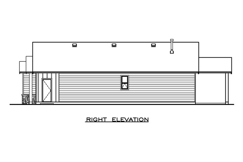 Dream House Plan - Exterior - Other Elevation 1 for Farmhouse House Plan #1100-111 - 3 bed, 2 bath