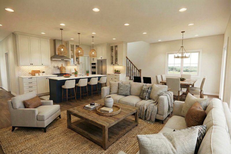 Home Plan - Interior - Family Room 2 for Farmhouse House Plan #51-1517 - 4 bed, 2.5 bath