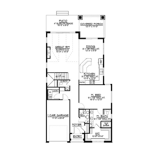 House Blueprint - Cottage Floor Plan - Main Floor Plan #1064-108