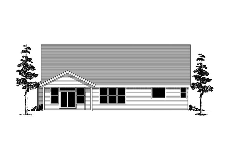 House Plan Design - Exterior - Rear Elevation for Craftsman House Plan #53-658 - 4 bed, 3 bath