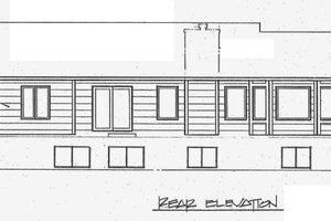 Exterior - Rear Elevation for Traditional House Plan #58-110 - 2 bed, 2 bath