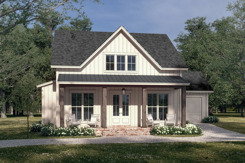 House Blueprint - Farmhouse Exterior - Front Elevation Plan #430-290