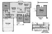 Traditional Style House Plan - 3 Beds 2 Baths 1820 Sq/Ft Plan #20-1799 