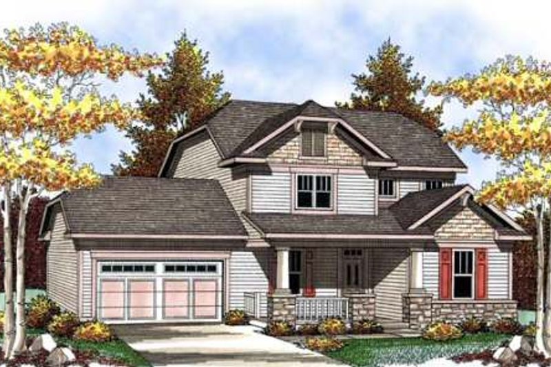 Home Plan - Craftsman Exterior - Front Elevation Plan #70-908