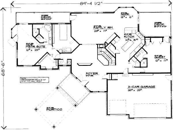 Traditional Floor Plan - Main Floor Plan #308-176