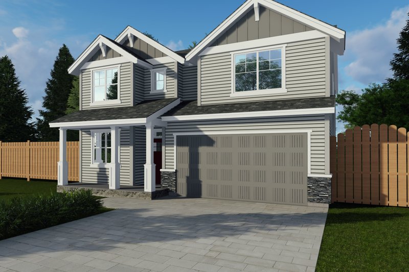 Dream House Plan - Prairie Exterior - Front Elevation Plan #53-753