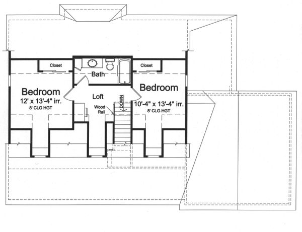 Home Plan - Farmhouse Floor Plan - Upper Floor Plan #46-868