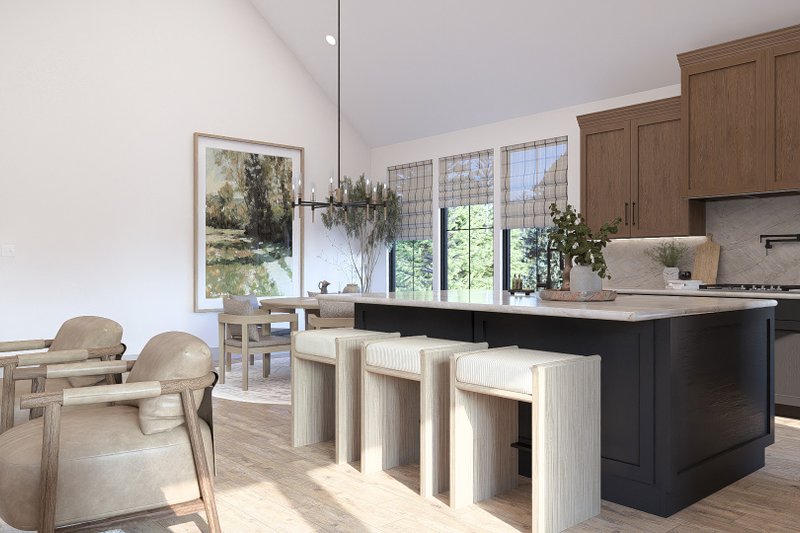 Architectural House Design - Interior - Kitchen 2 for Barndominium House Plan #455-818 - 3 bed, 2.5 bath