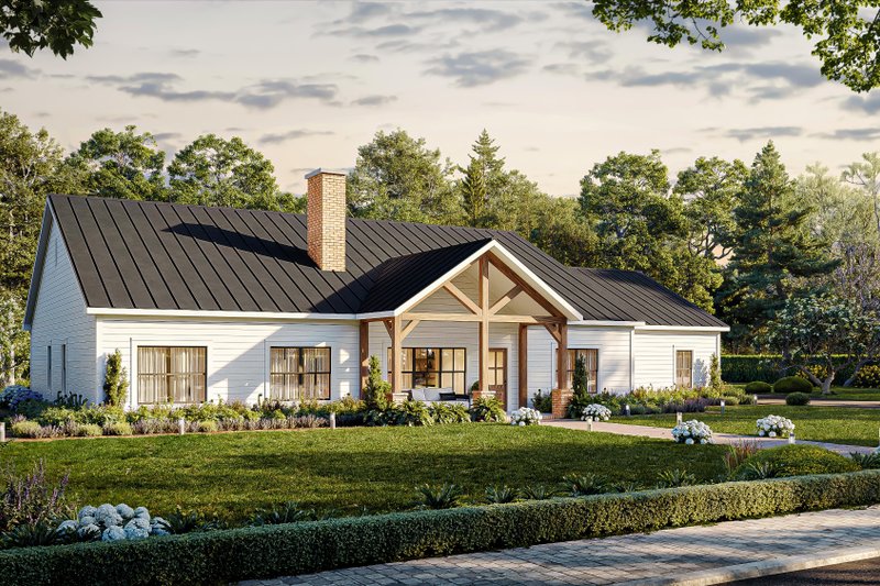 House Plan Design - Exterior - Front Elevation 3 for Barndominium House Plan #1117-25 - 4 bed, 3.5 bath