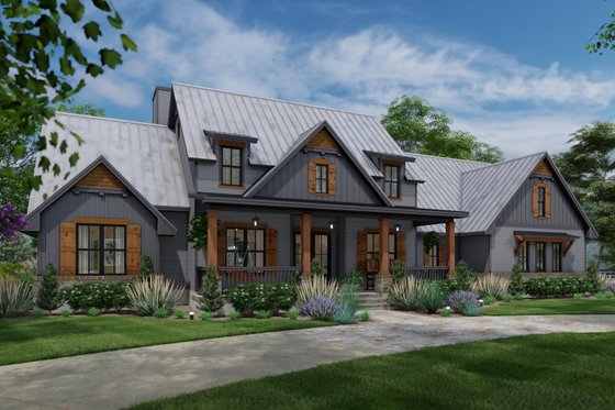 Exterior - Other Elevation 6 for Farmhouse House Plan #120-277 - 3 bed, 2.5 bath