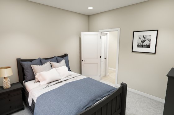 Interior - Bedroom 2 for Bungalow House Plan #51-1399 - 3 bed, 2 bath
