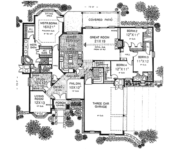 House Plan Design - European Floor Plan - Main Floor Plan #310-551