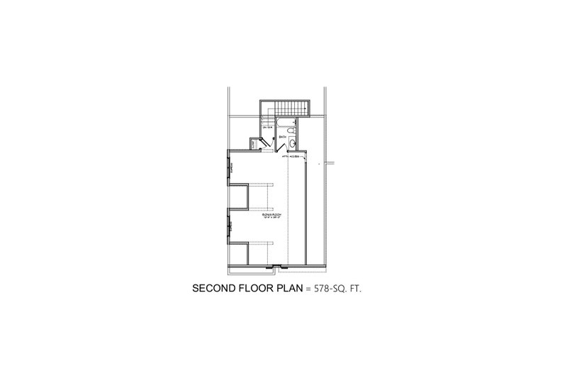 Architectural House Design - Floor Plan - Upper Floor for Craftsman House Plan #1084-4 - 3 bed, 2.5 bath