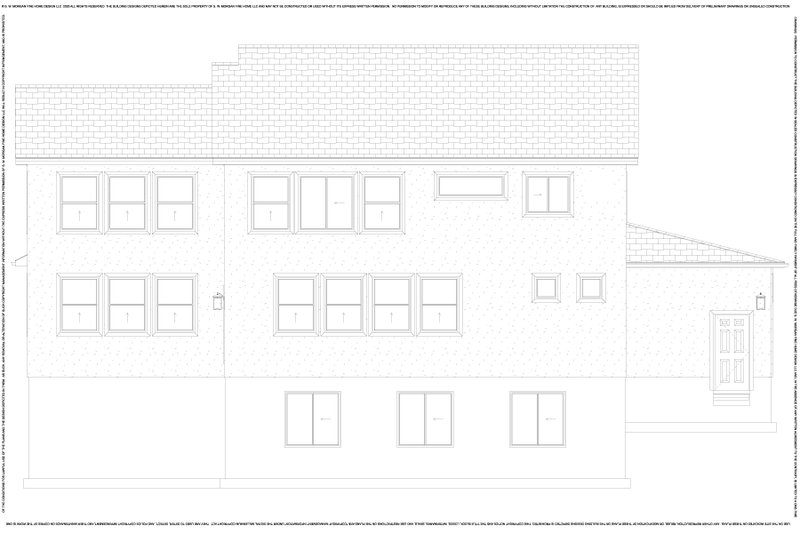 Architectural House Design - Exterior - Rear Elevation 3 for Farmhouse House Plan #1060-245 - 3 bed, 2.5 bath