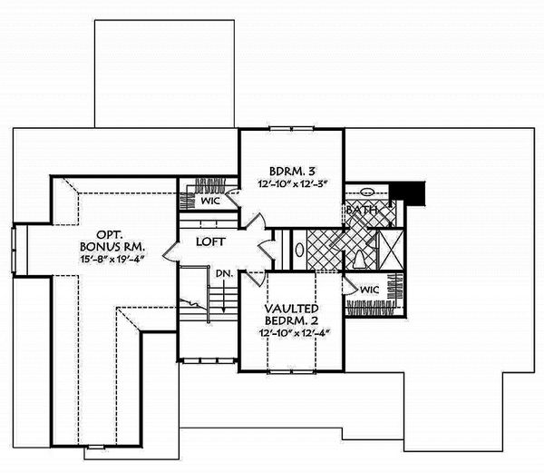 Home Plan - Country Floor Plan - Upper Floor Plan #927-984